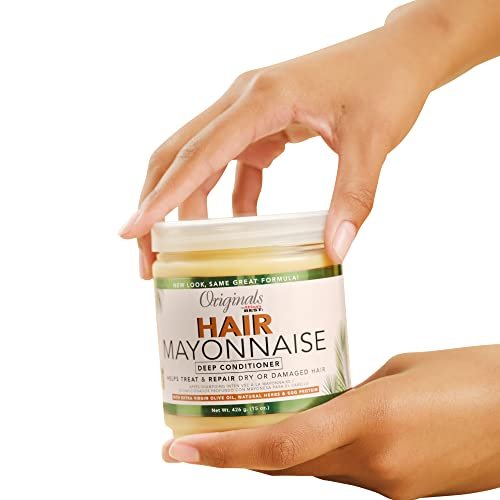 Originals by Africa's Best Hair Mayonnaise Conditioner – 2 Pack (15 oz Jars) – Deep Conditioning & Repair with Egg Protein & Olive Oil Avelisse