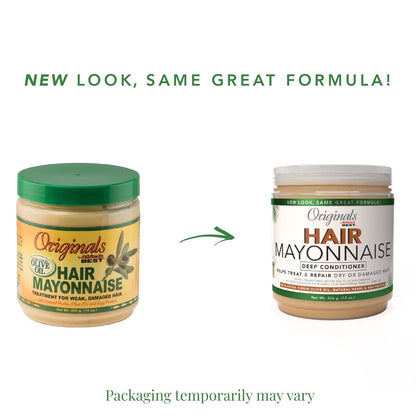 Originals by Africa's Best Hair Mayonnaise Conditioner – 2 Pack (15 oz Jars) – Deep Conditioning & Repair with Egg Protein & Olive Oil Avelisse