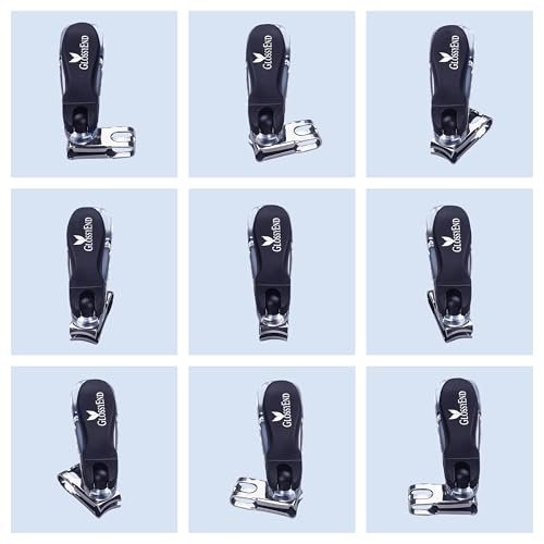 EZ Grip 360 Degree Rotary Stainless Steel Sharp Blade Fingernail Toenail Clipper, Trimmer and Cutter - Black, 4 Inch - görsel 15