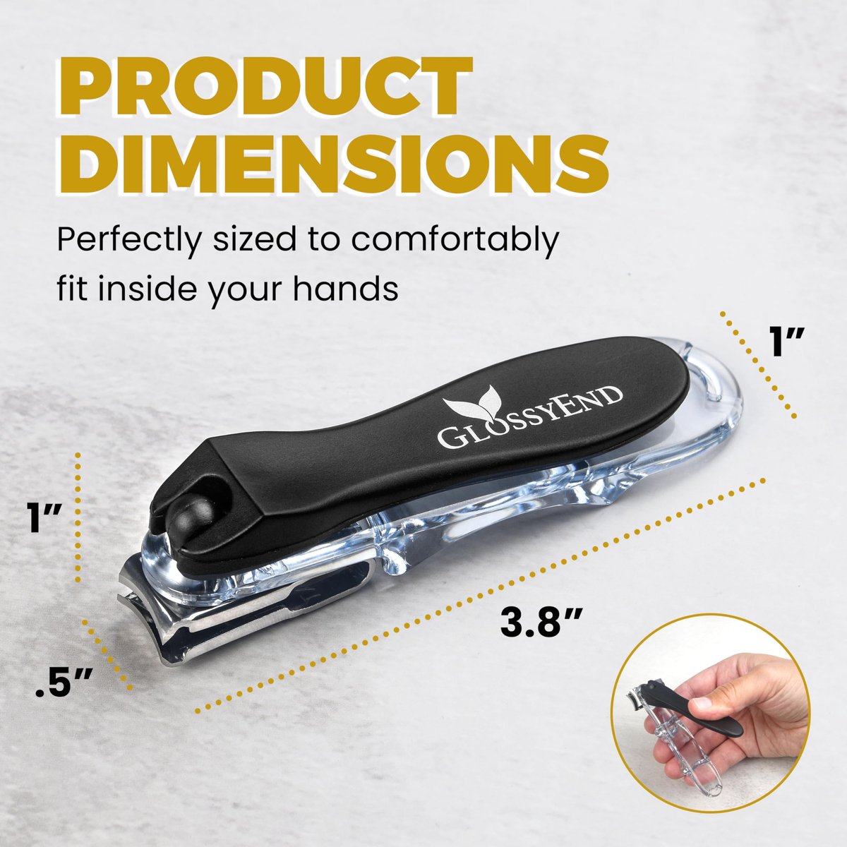 EZ Grip 360 Degree Rotary Stainless Steel Sharp Blade Fingernail Toenail Clipper, Trimmer and Cutter - Black, 4 Inch - görsel 10
