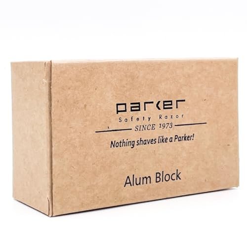 Parker Large Alum Block with Travel Case (125 g / 4.4 oz) - Natural Aftershave with Antiseptic Properties - Essential for Every Wet Shaver Avelisse