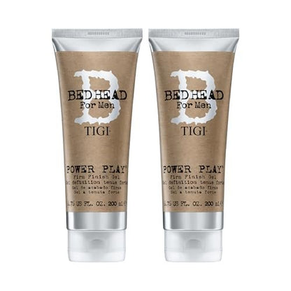 TIGI Bed Head Power Play Firm Hold Hair Gel for Men, 2-Pack, Anti-Humidity Frizz Control, 6.76 oz Each
