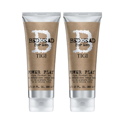 TIGI Bed Head Power Play Firm Hold Hair Gel for Men, 2-Pack, Anti-Humidity Frizz Control, 6.76 oz Each
