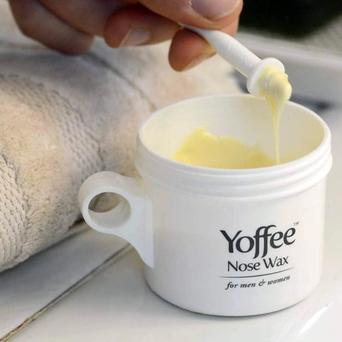 Yoffee Nose Wax Kit for Men & Women – Natural Bio-Beeswax & Aloe Vera Nose Hair Waxing Kit with 10 Reusable Sticks – Easy, Quick & Painless Nostril Waxing Avelisse