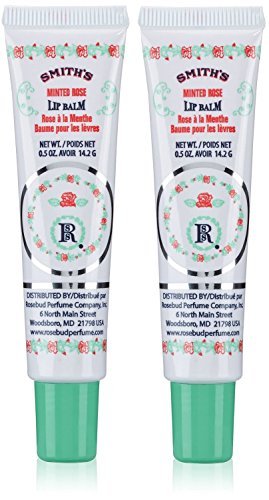 Smith's Rosebud Perfume Co. Minted Rose Lip Balm in a Tube, 0.5 Ounce (Pack of 2) Avelisse
