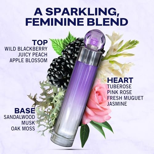 Perry Ellis 360° Purple Eau De Parfum for Women - Fruity & Floral Long-Lasting Fragrance, 1.7 fl oz (50 mL) Avelisse