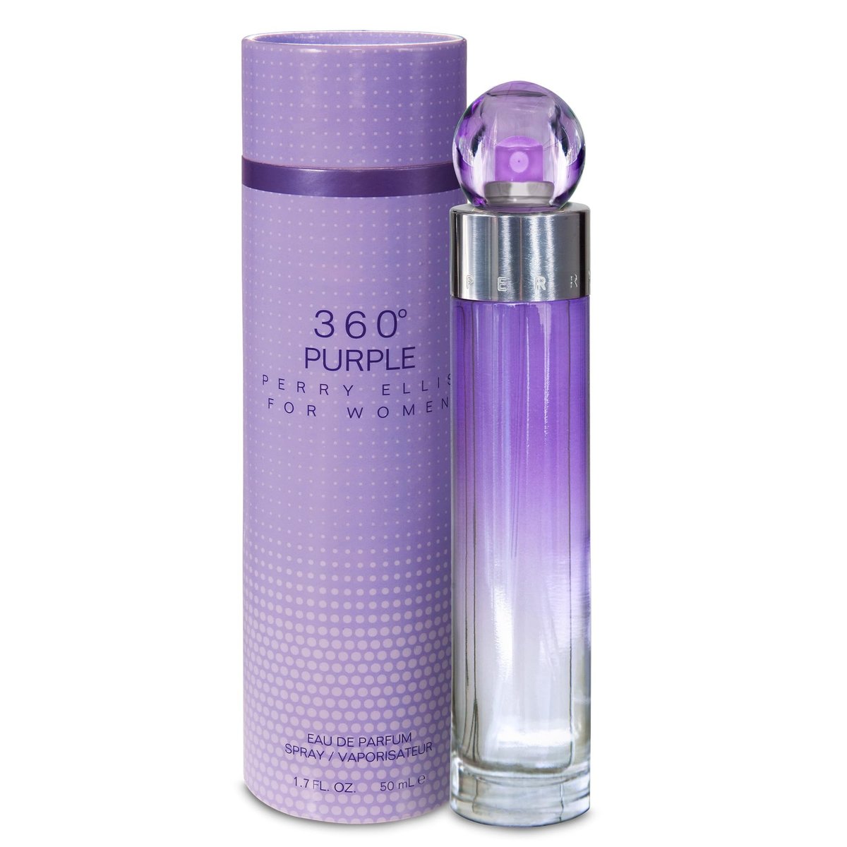 Perry Ellis 360° Purple Eau De Parfum for Women - Fruity & Floral Long-Lasting Fragrance, 1.7 fl oz (50 mL) Avelisse