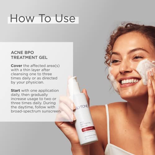 Glytone Acne BPO Treatment Gel - 5% Benzoyl Peroxide Spot Treatment for Cystic Acne & Breakouts - Non-Comedogenic, Time-Released Formula for Oily, Blemish-Prone Skin - 2 fl oz Avelisse
