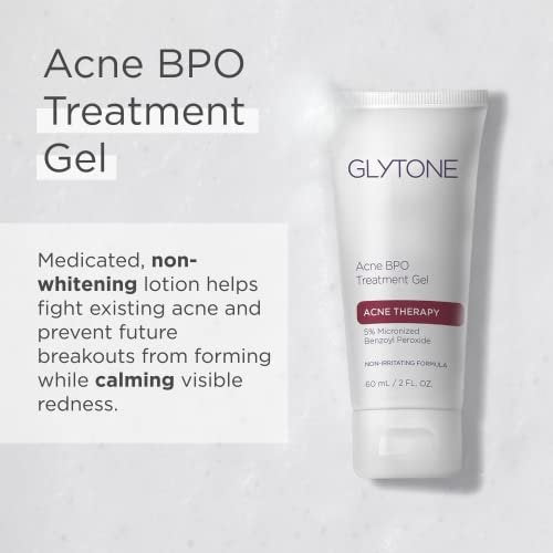 Glytone Acne BPO Treatment Gel - 5% Benzoyl Peroxide Spot Treatment for Cystic Acne & Breakouts - Non-Comedogenic, Time-Released Formula for Oily, Blemish-Prone Skin - 2 fl oz Avelisse
