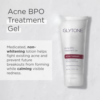 Glytone Acne BPO Treatment Gel - 5% Benzoyl Peroxide Spot Treatment for Cystic Acne & Breakouts - Non-Comedogenic, Time-Released Formula for Oily, Blemish-Prone Skin - 2 fl oz Avelisse