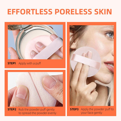 Pure Cotton Powder Puff 10-Pack – 3.15 Inch with Strap for Loose, Mineral & Body Powder – Pink