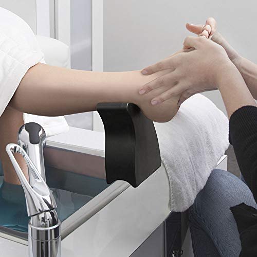 ForPro Professional Collection Portable Pedi Foot & Leg Rest - Black, Compact Size for Salons & Home Use Avelisse