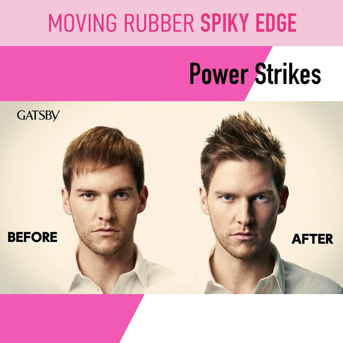 Gatsby Moving Rubber Spiky Edge Hair Wax – Pink, 2.8 oz (80g) – English Version - görsel 7