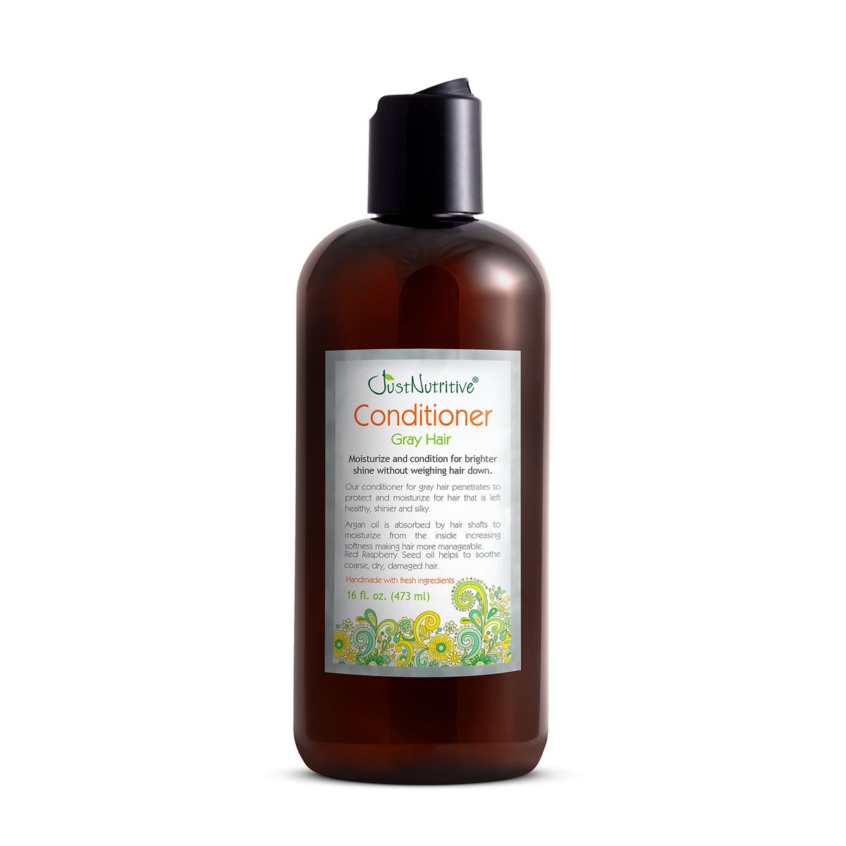 Just Nutritive Gray Hair Conditioner - Natural Gray Hair Treatment for Silver, White & Gray Hair, 16 oz Avelisse