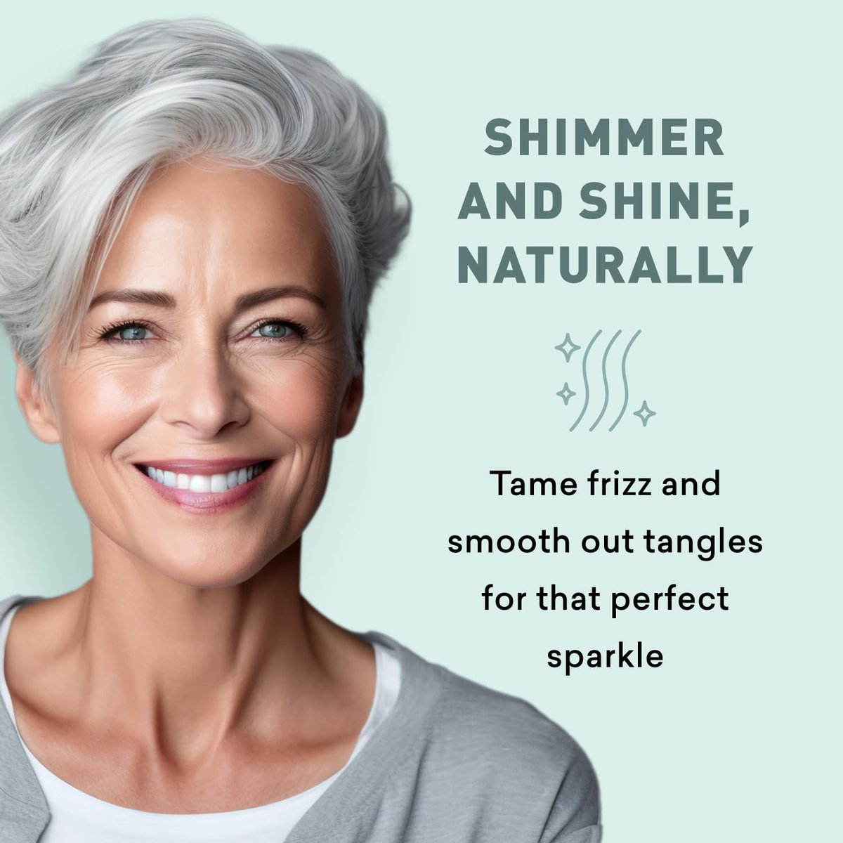 Just Nutritive Gray Hair Conditioner - Natural Gray Hair Treatment for Silver, White & Gray Hair, 16 oz Avelisse