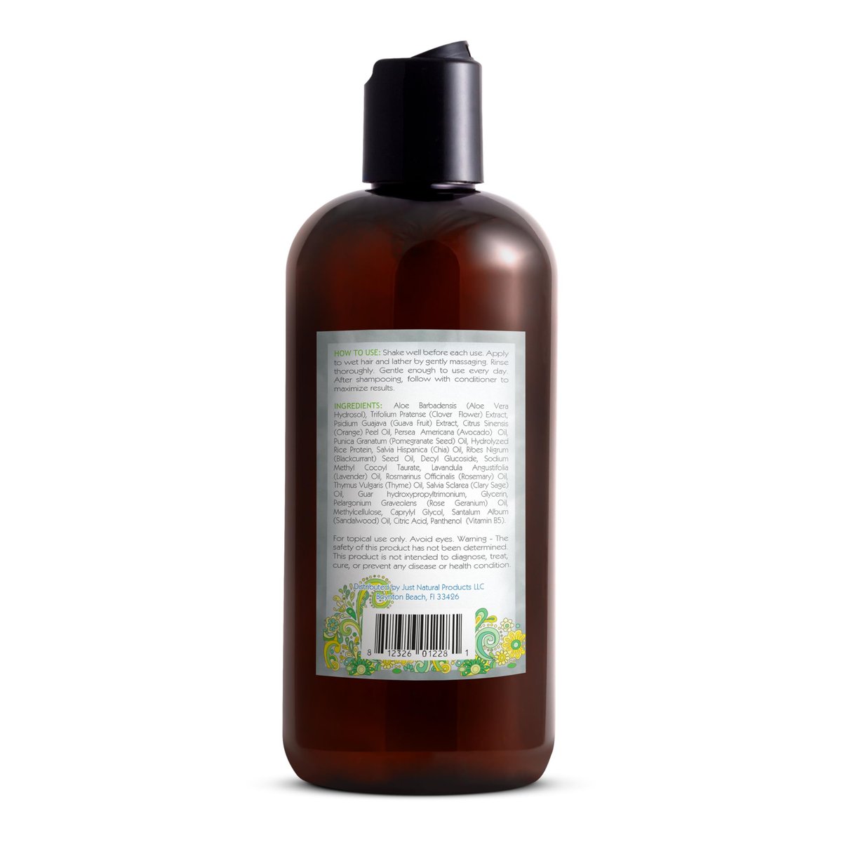 Just Nutritive Gray Hair Shampoo - Natural Gray Hair Treatment for Vibrant, Silver Locks - 16 oz Avelisse