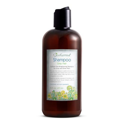 Just Nutritive Gray Hair Shampoo - Natural Gray Hair Treatment for Vibrant, Silver Locks - 16 oz Avelisse