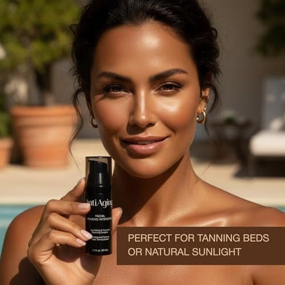 Onyx Anti-Aging Face Tanning Lotion for Tanning Beds – Hydrating Indoor Tanning Lotion with TanTouch, Accelerates Tanning, Anti-Aging Skin Protection, 1.7 fl oz