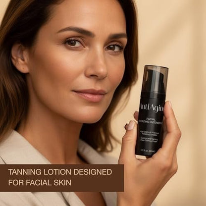 Onyx Anti-Aging Face Tanning Lotion for Tanning Beds – Hydrating Indoor Tanning Lotion with TanTouch, Accelerates Tanning, Anti-Aging Skin Protection, 1.7 fl oz