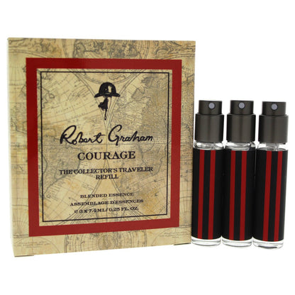 Robert Graham The Collectors Traveler Refill Courage Eau de Parfum for Unisex – 3 Refill Sprays (3 Count)