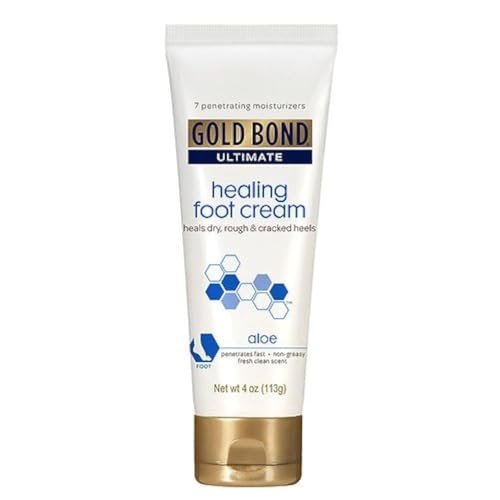 Gold Bond Ultimate Healing Foot Therapy Cream, 4 oz (Pack of 3) - Intensive Moisturizing & Cracked Heel Repair Avelisse