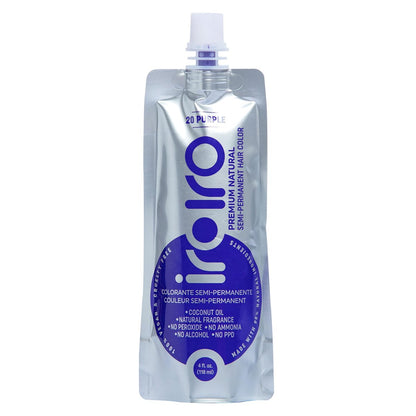 Iroiro 20 Purple Premium Natural Semi Permanent Hair Color - 4 oz