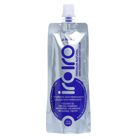 Iroiro 20 Purple Premium Natural Semi Permanent Hair Color - 4 oz