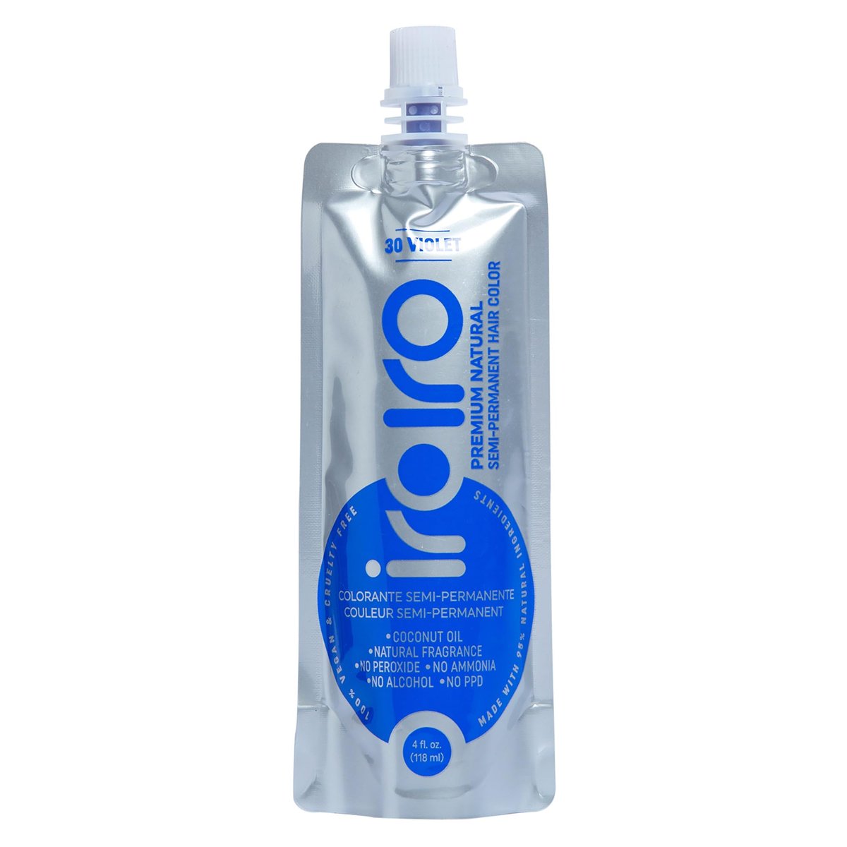 IROIRO Premium Natural Semi Permanent Hair Color 30 Violet (4oz) Avelisse