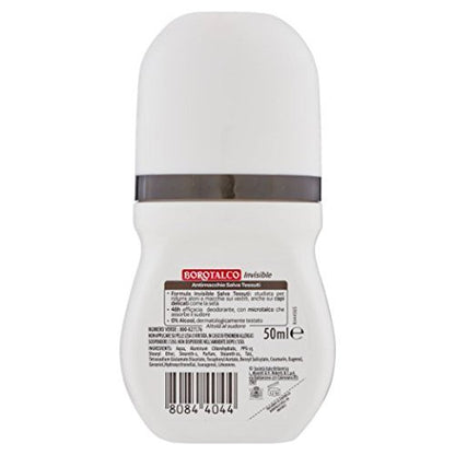 Borotalco Invisible Anti-Stain Deodorant Roll-On 50ml (Pack of 3) – Italian Import, Long-Lasting Freshness