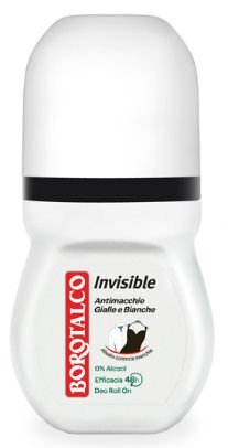 Borotalco Invisible Anti-Stain Deodorant Roll-On 50ml (Pack of 3) – Italian Import, Long-Lasting Freshness