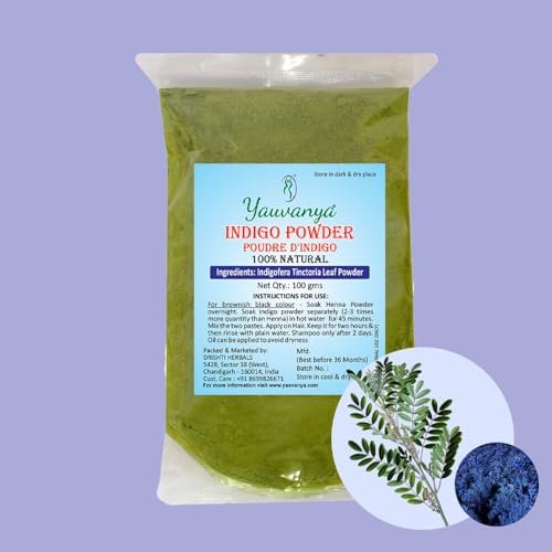 Yauvanya Pure Indigo Powder - 100% Natural, Chemical & Ammonia Free Hair Color (300g, 3 Pack) - görsel 4