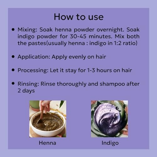 Yauvanya Pure Indigo Powder - 100% Natural, Chemical & Ammonia Free Hair Color (300g, 3 Pack) - görsel 10