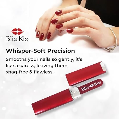 Bliss Kiss Simply Czech Crystal Glass Nail File with Case & Sleeve – Small Gentle Nail File for Natural Nails, Durable Manicure Tool, Perfect Travel Size, Emery Boards Alternative - görsel 12