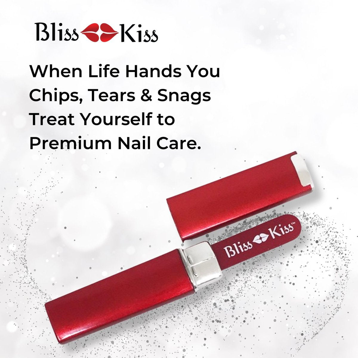 Bliss Kiss Simply Czech Crystal Glass Nail File with Case & Sleeve – Small Gentle Nail File for Natural Nails, Durable Manicure Tool, Perfect Travel Size, Emery Boards Alternative - görsel 15