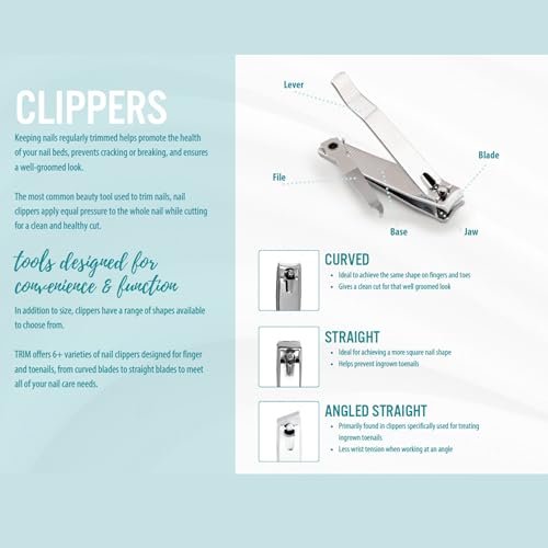 Trim Neat Feet Deluxe Toenail Clipper with File – Stainless Steel, Straight Edge for Tough Nails & Ingrown Nail Care - görsel 5