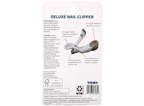 The First Years American Red Cross Deluxe Nail Clipper with Magnifier - Safe Baby Nail Trimming Avelisse