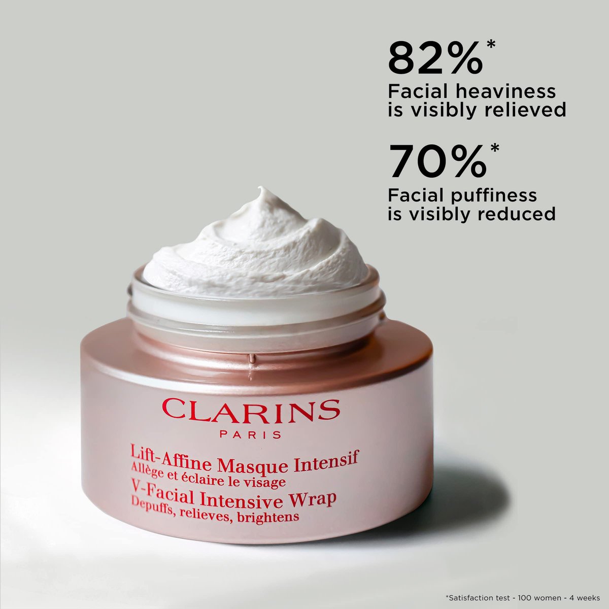 Clarins V-Facial Intensive Wrap Face Mask - Award-Winning Facial Contouring Mask, Visibly Reduces Puffiness & Swelling, Promotes Even Skin Tone, 2.5 Oz Avelisse