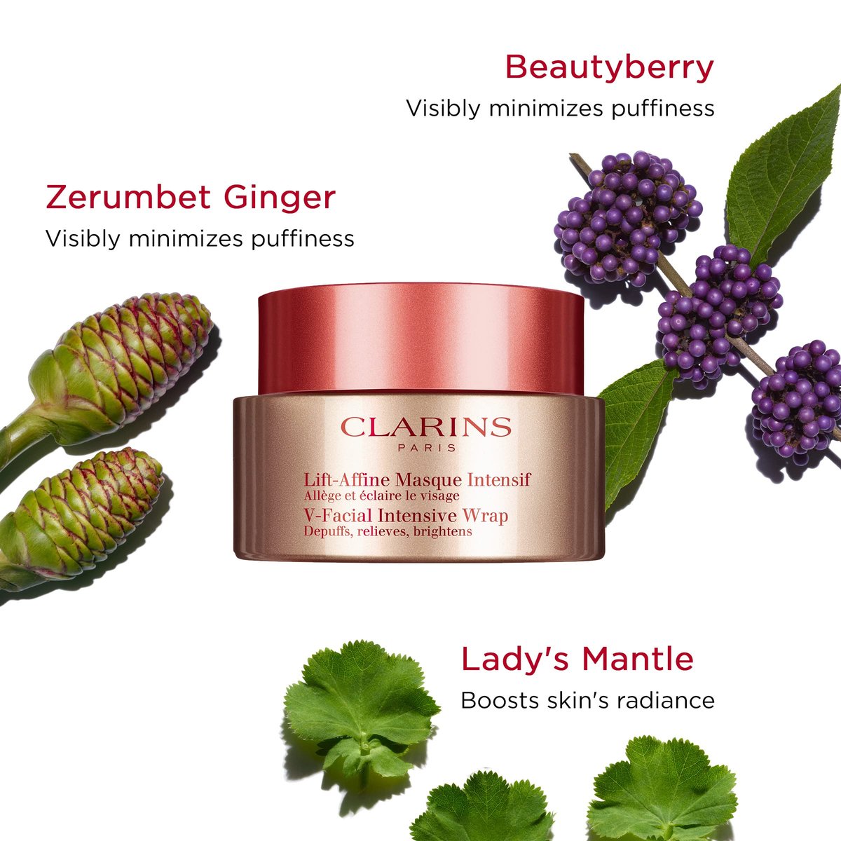 Clarins V-Facial Intensive Wrap Face Mask - Award-Winning Facial Contouring Mask, Visibly Reduces Puffiness & Swelling, Promotes Even Skin Tone, 2.5 Oz Avelisse