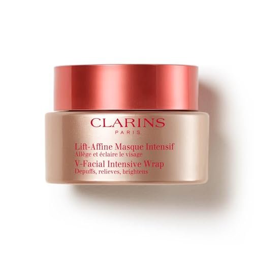 Clarins V-Facial Intensive Wrap Face Mask - Award-Winning Facial Contouring Mask, Visibly Reduces Puffiness & Swelling, Promotes Even Skin Tone, 2.5 Oz Avelisse