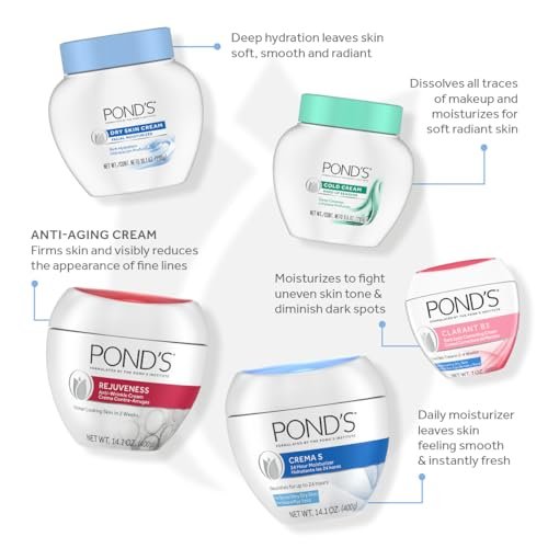 POND'S Cold Cream Facial Cleanser & Makeup Remover, Deep Moisturizing Face Wash for All Skin Types, 9.5 oz (Pack of 3) Avelisse