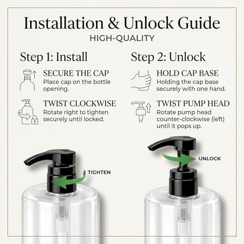 Bar5F Pump for 33.8-Oz Shampoo and Conditioner Liter Bottles (Fits 1" Inch Bottle Neck 28/410) 2-Pack - görsel 11