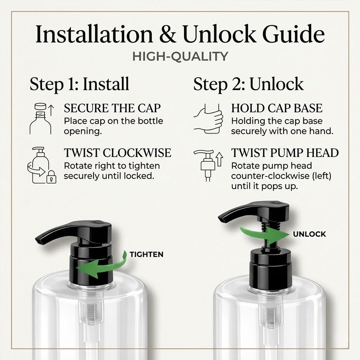 Bar5F Pump for 33.8-Oz Shampoo and Conditioner Liter Bottles (Fits 1" Inch Bottle Neck 28/410) 2-Pack - görsel 12