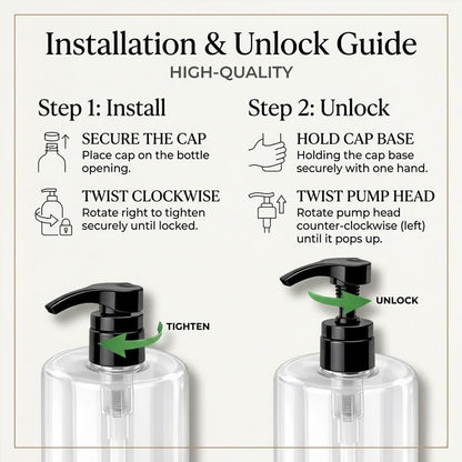 Bar5F Pump for 33.8-Oz Shampoo and Conditioner Liter Bottles (Fits 1" Inch Bottle Neck 28/410) 2-Pack