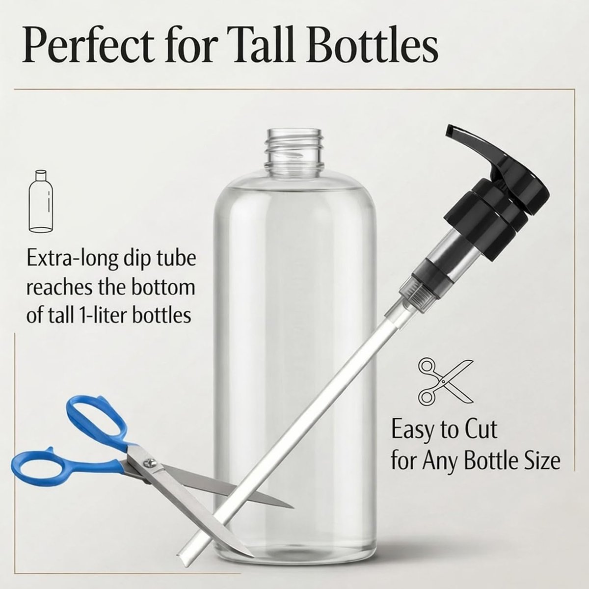 Bar5F Pump for 33.8-Oz Shampoo and Conditioner Liter Bottles (Fits 1" Inch Bottle Neck 28/410) 2-Pack - görsel 10