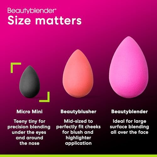 Beautyblender Micro Mini Pro Black Makeup Sponges - 2 Pack for Concealers & Highlighters Avelisse
