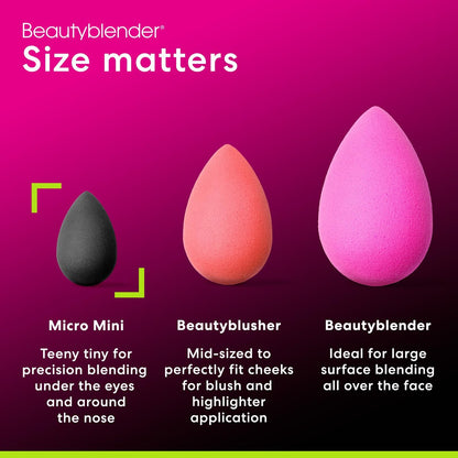 Beautyblender Micro Mini Pro Black Makeup Sponges - 2 Pack for Concealers & Highlighters Avelisse
