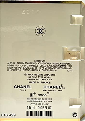 CHANEL Coco Mademoiselle Eau de Parfum Sample Vial 1.5ml - Travel Size Avelisse