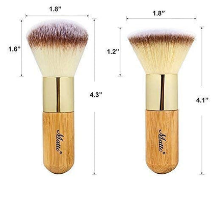 Matto 2-Piece Face Blush Kabuki Powder Foundation Makeup Brush Set for Mineral BB Cream - Beige