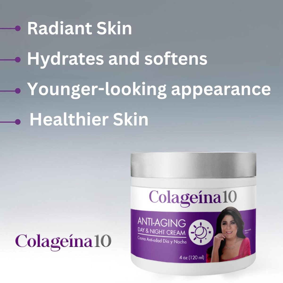 Colageina 10 Anti-Aging Day & Night Cream - Hydrolyzed Collagen & Hyaluronic Acid - Reduce Fine Lines & Wrinkles, 4 oz Avelisse