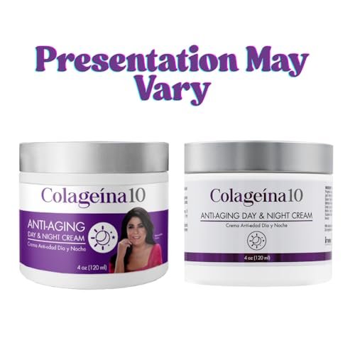 Colageina 10 Anti-Aging Day & Night Cream - Hydrolyzed Collagen & Hyaluronic Acid - Reduce Fine Lines & Wrinkles, 4 oz Avelisse